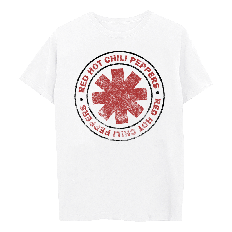 Remera Blanca Asterisco Distressed