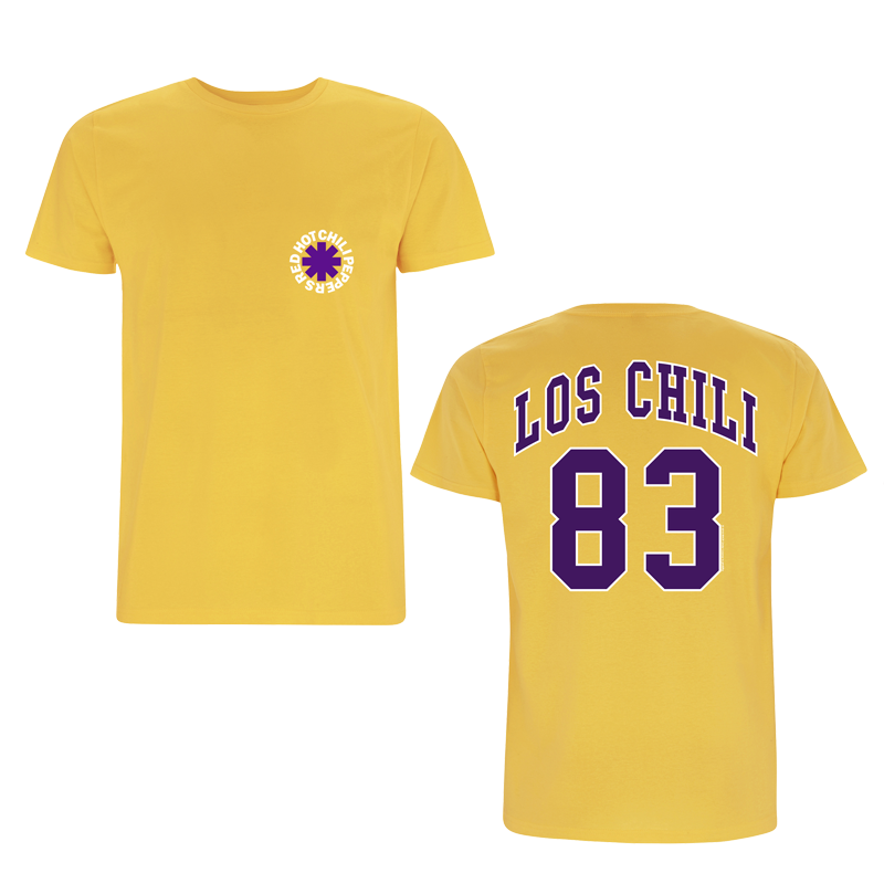 Remera Violeta y Amarilla Los Chili Lakers